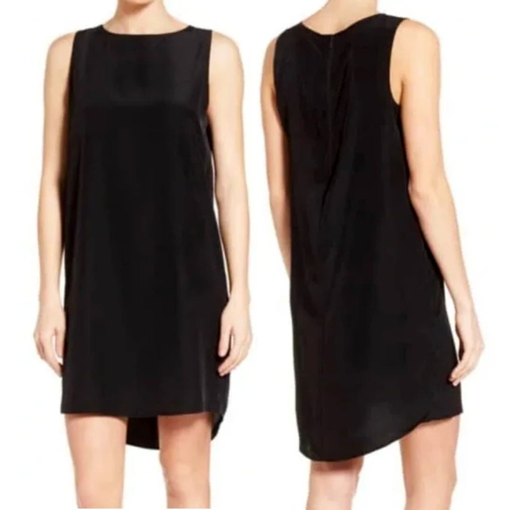 Halogen Women's Black Sleeveless Shift Dress Size Large NWT